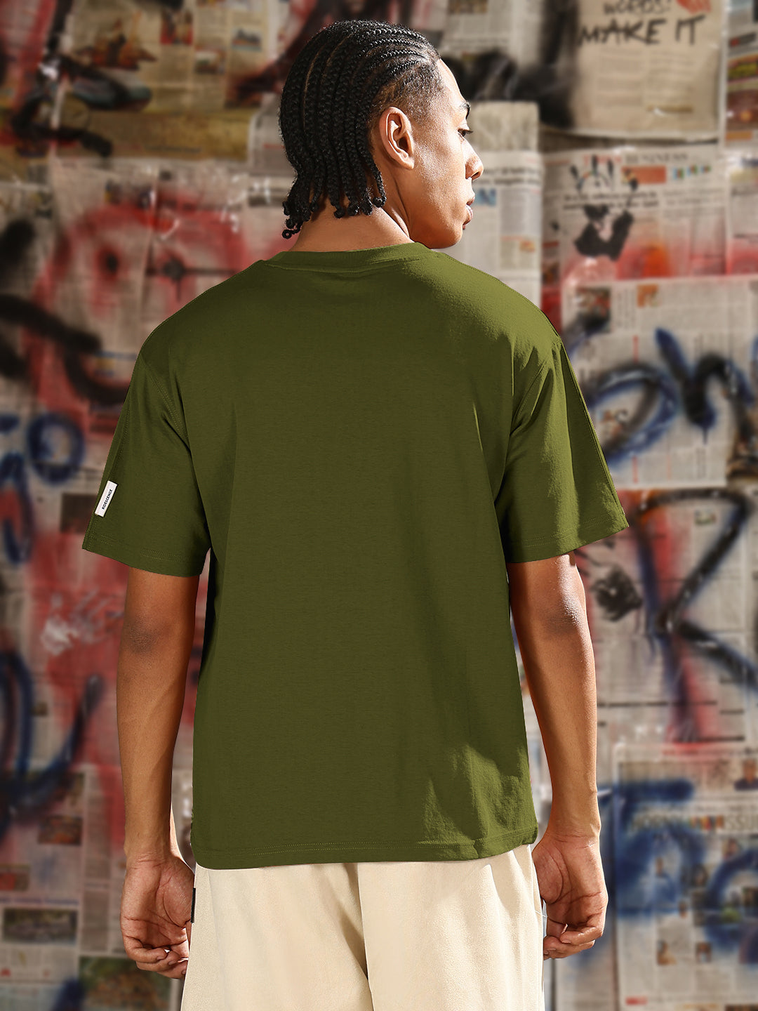 Men's Green Regular Fit T-Shirt