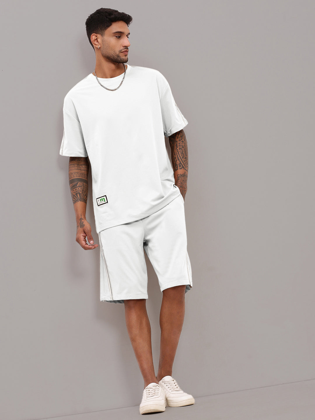 Men's White Athleisure Co-Ords Set