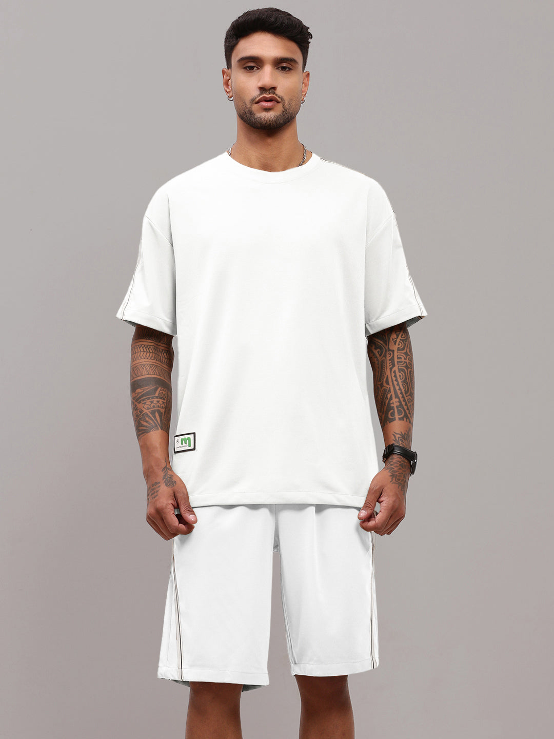 Men's White Athleisure Co-Ords Set