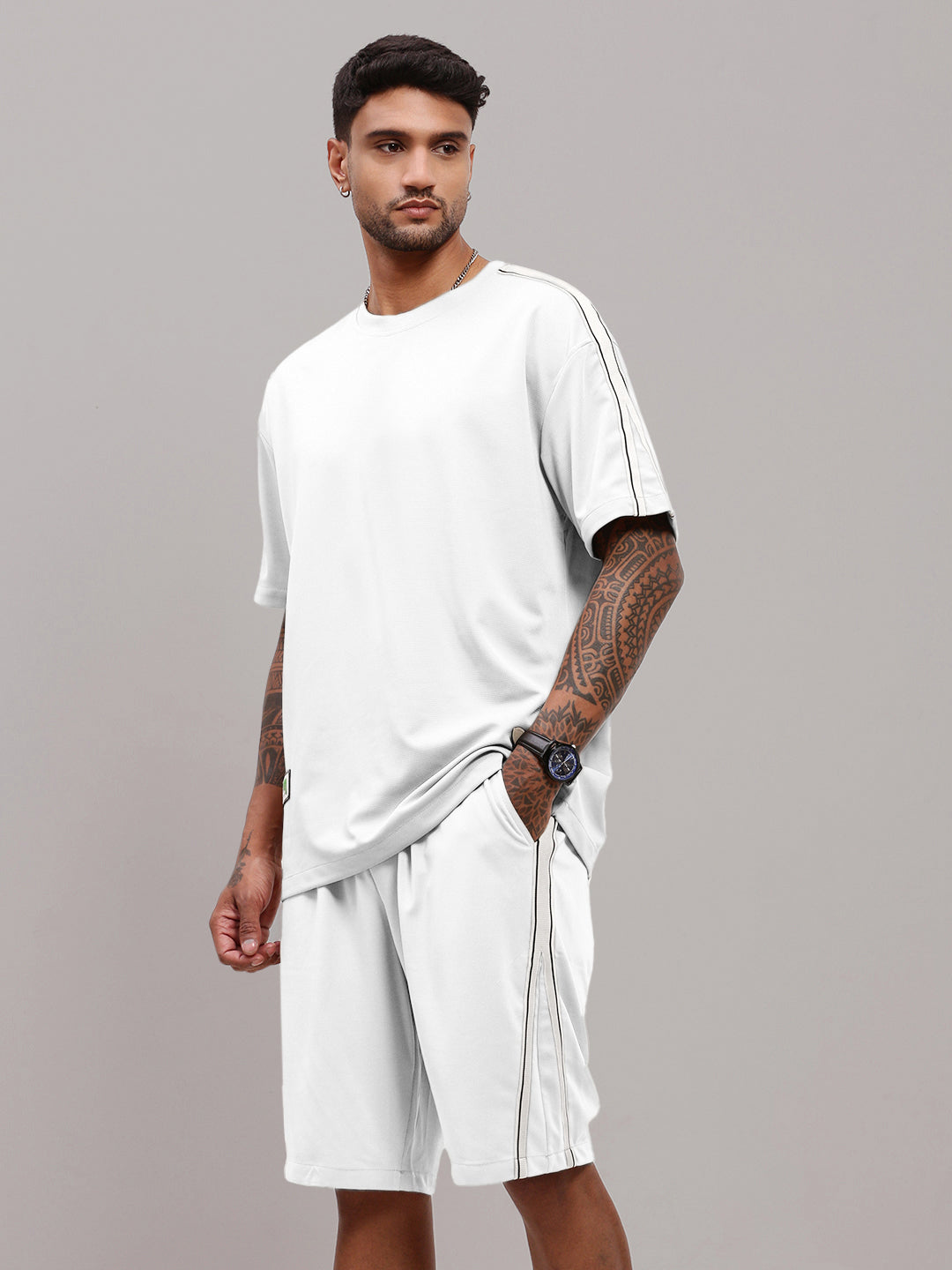 Men's White Athleisure Co-Ords Set