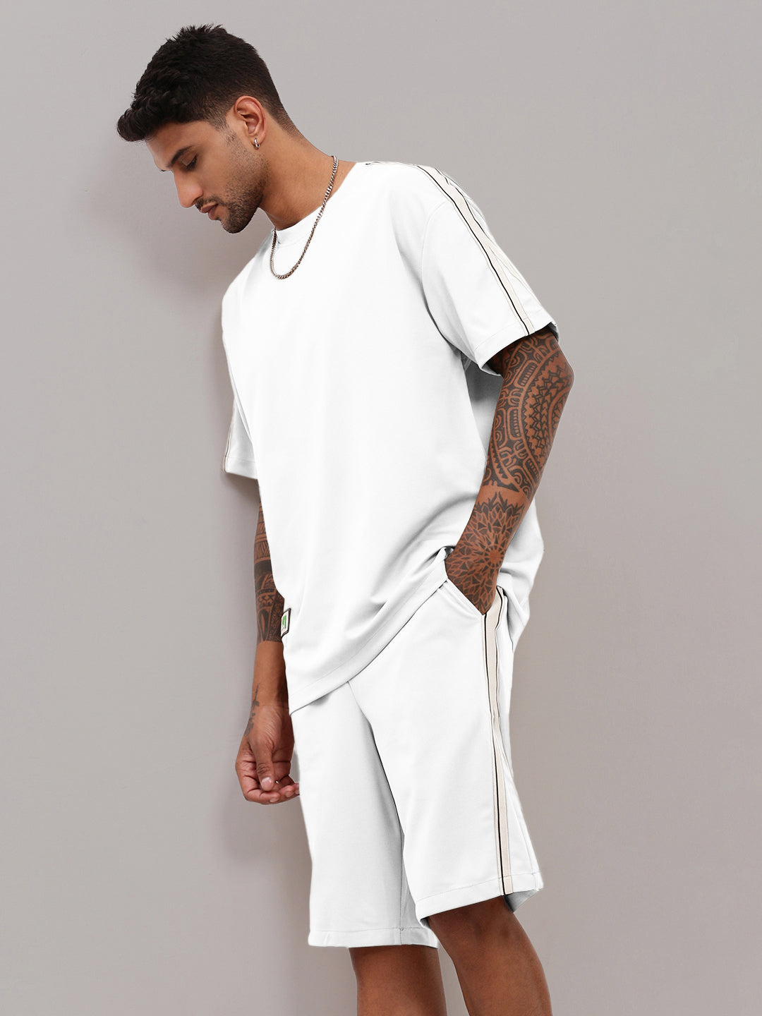 Men's White Athleisure Co-Ords Set