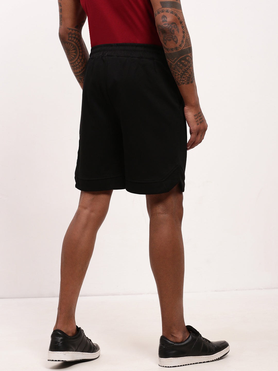 Men Black Graphic Shorts