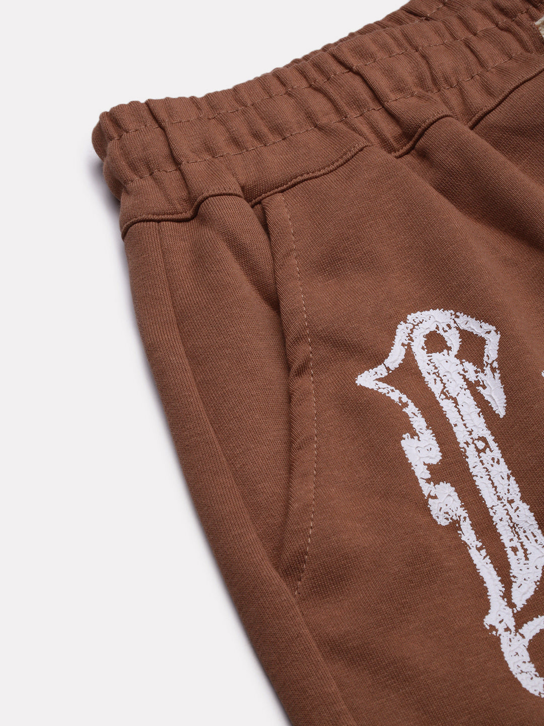 Men Brown Graphic Shorts