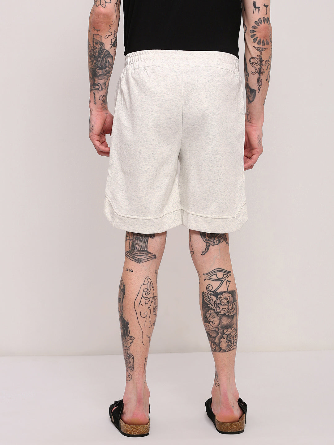 Men Off White Graphic Shorts