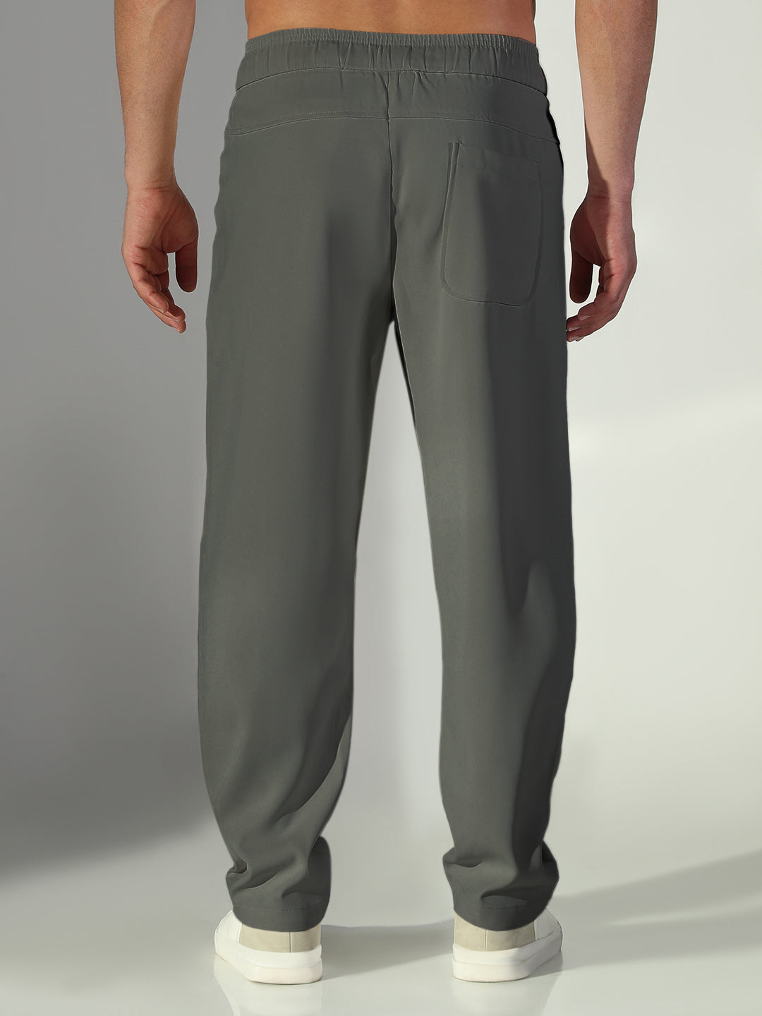 Men's Grey Relaxed Fit Korean Trouser