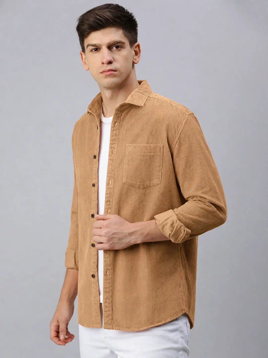 Men's Brown Corduroy Shacket - Uncategorized from SHOWOFFFF