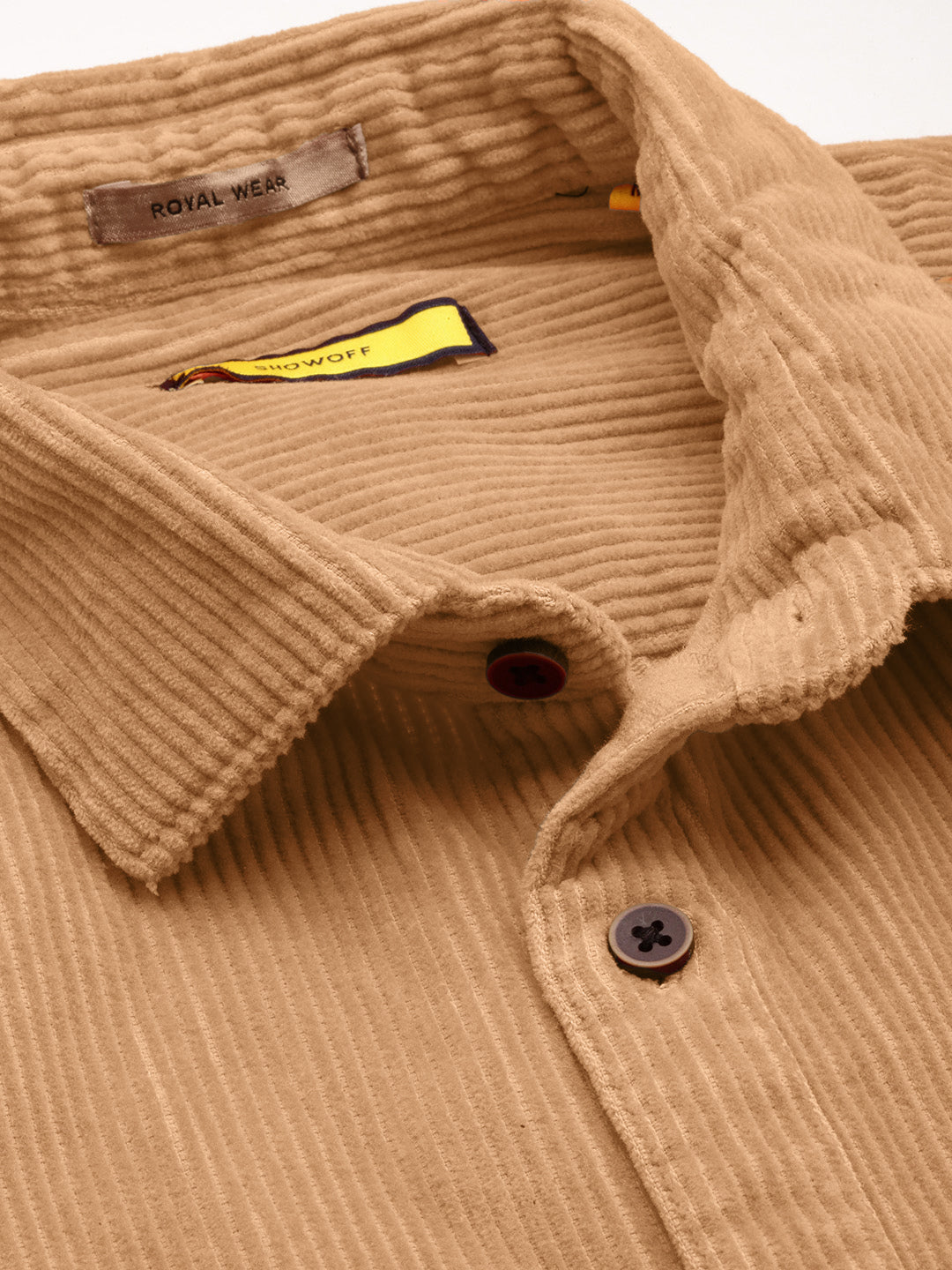 Men's Brown Corduroy Shacket