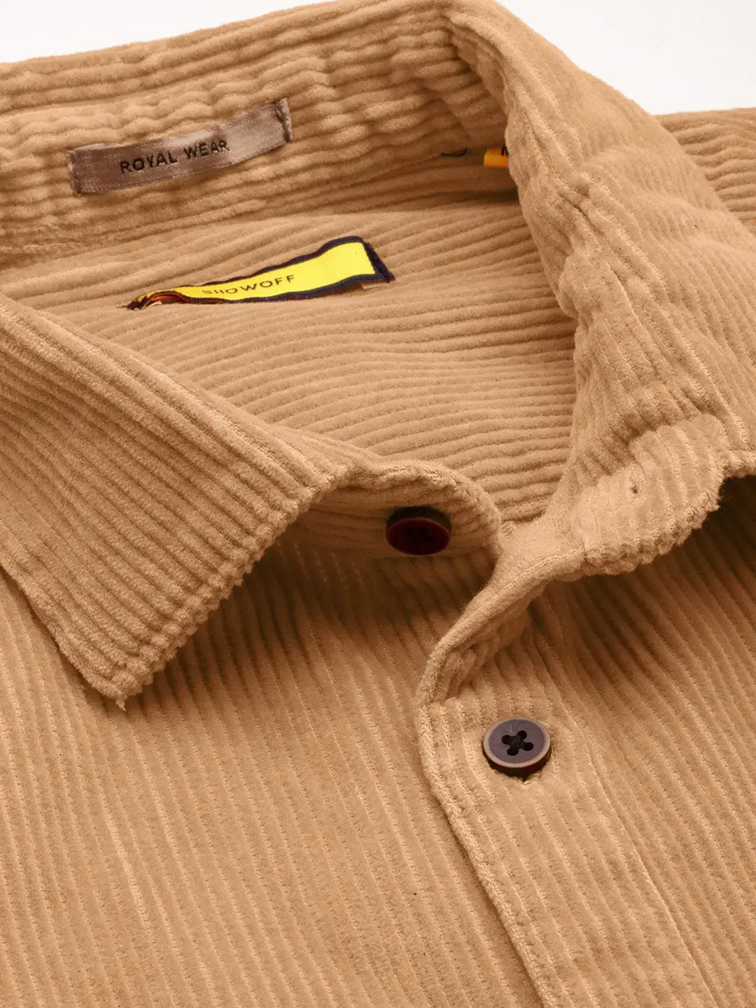 Men's Brown Corduroy Shacket - Uncategorized from SHOWOFFFF