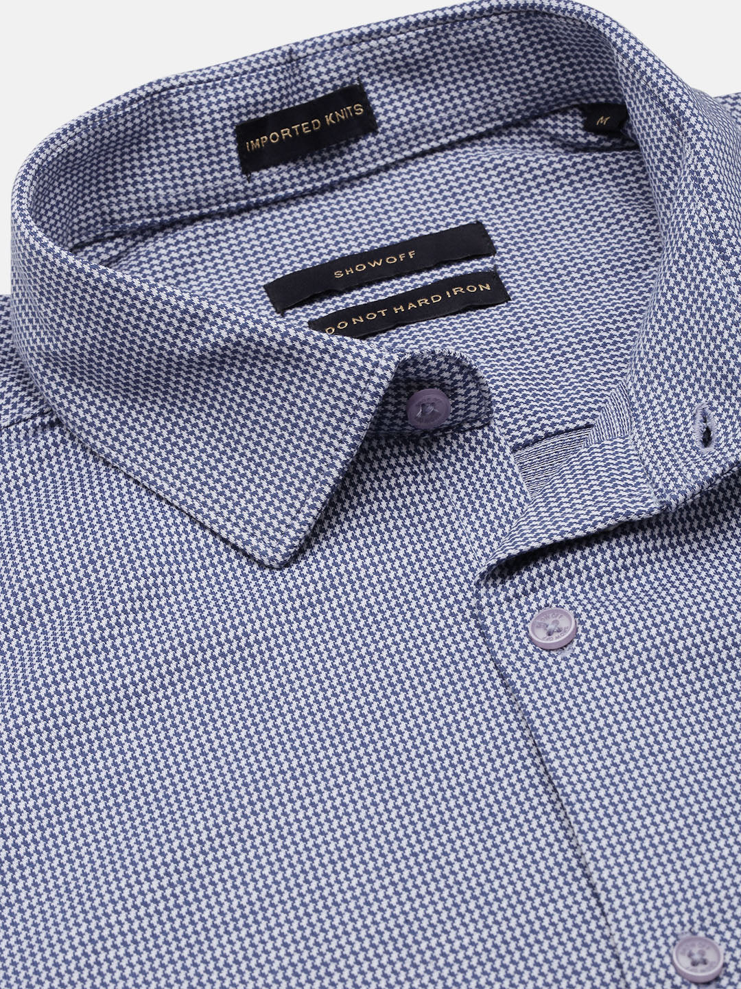 Men Blue Checked Slim Fit Shirt