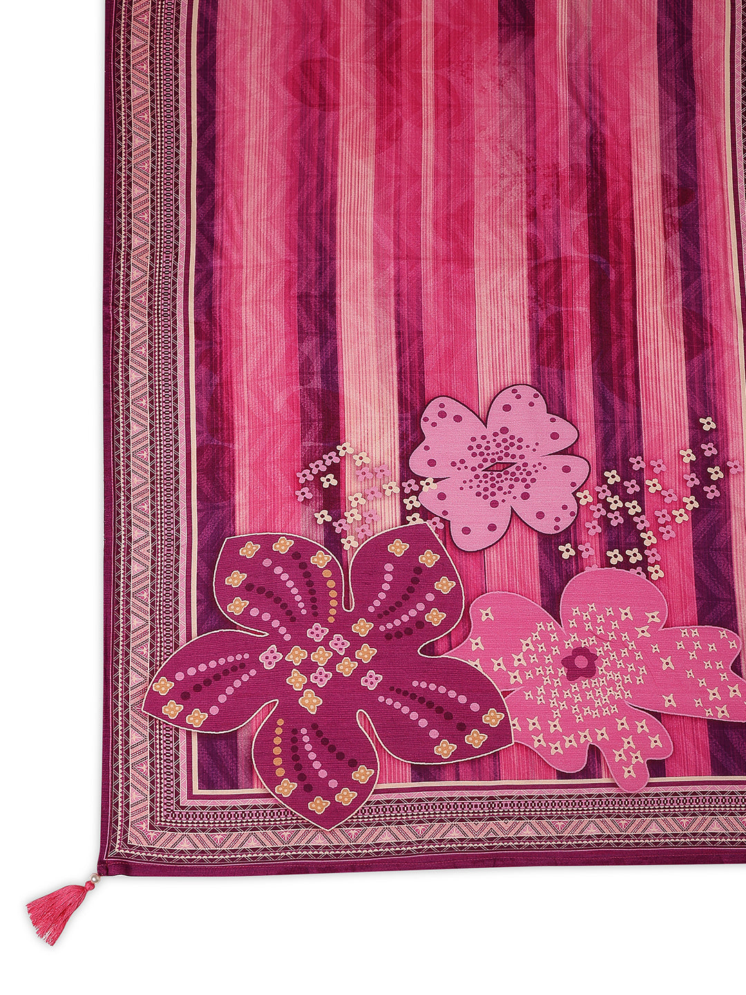 Women's Solid Pink A-Line Kurta Set with Dupatta