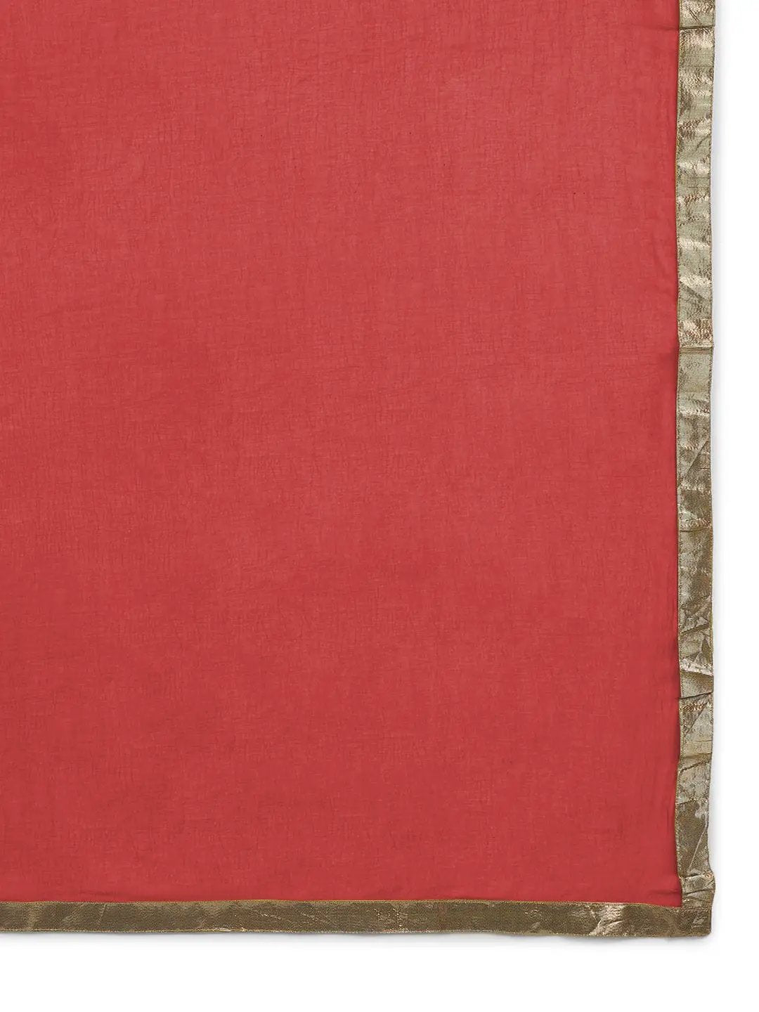 Women's Self Design Red Straight Kurta Set with Dupatta - Uncategorized from SHOWOFFFF