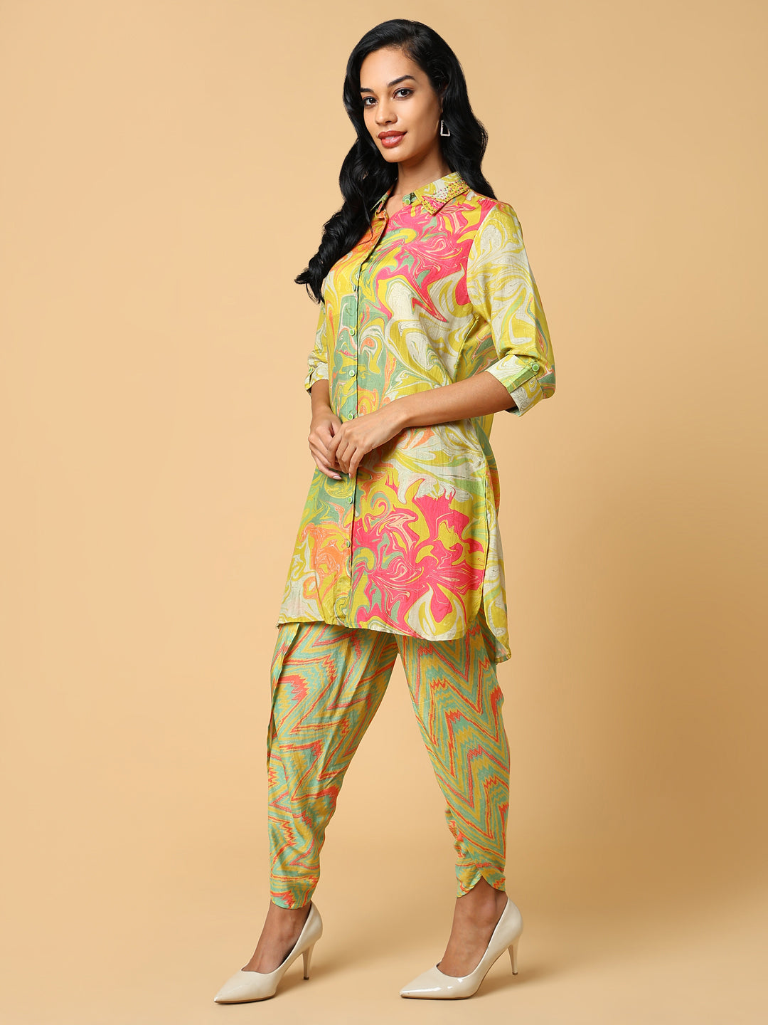 Women Printed Green Co-Ords Set