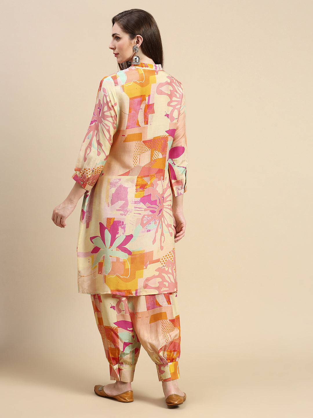 Women Abstract Multi A-Line Kurta Set