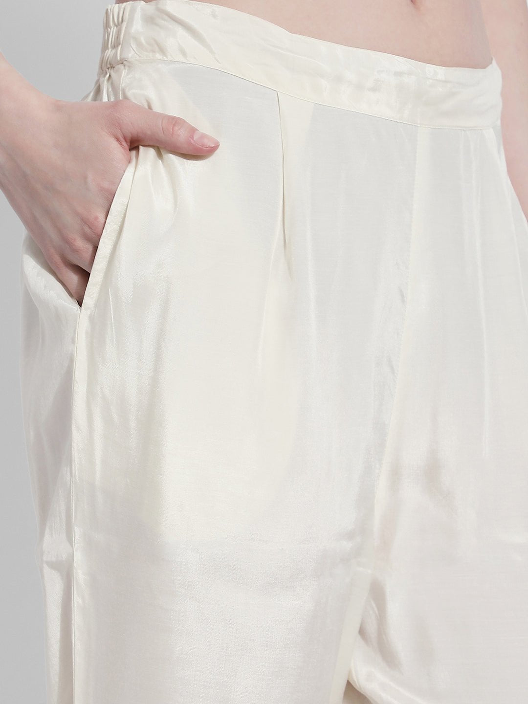 Women's Floral Printed Off White Kurta Set with Dupatta