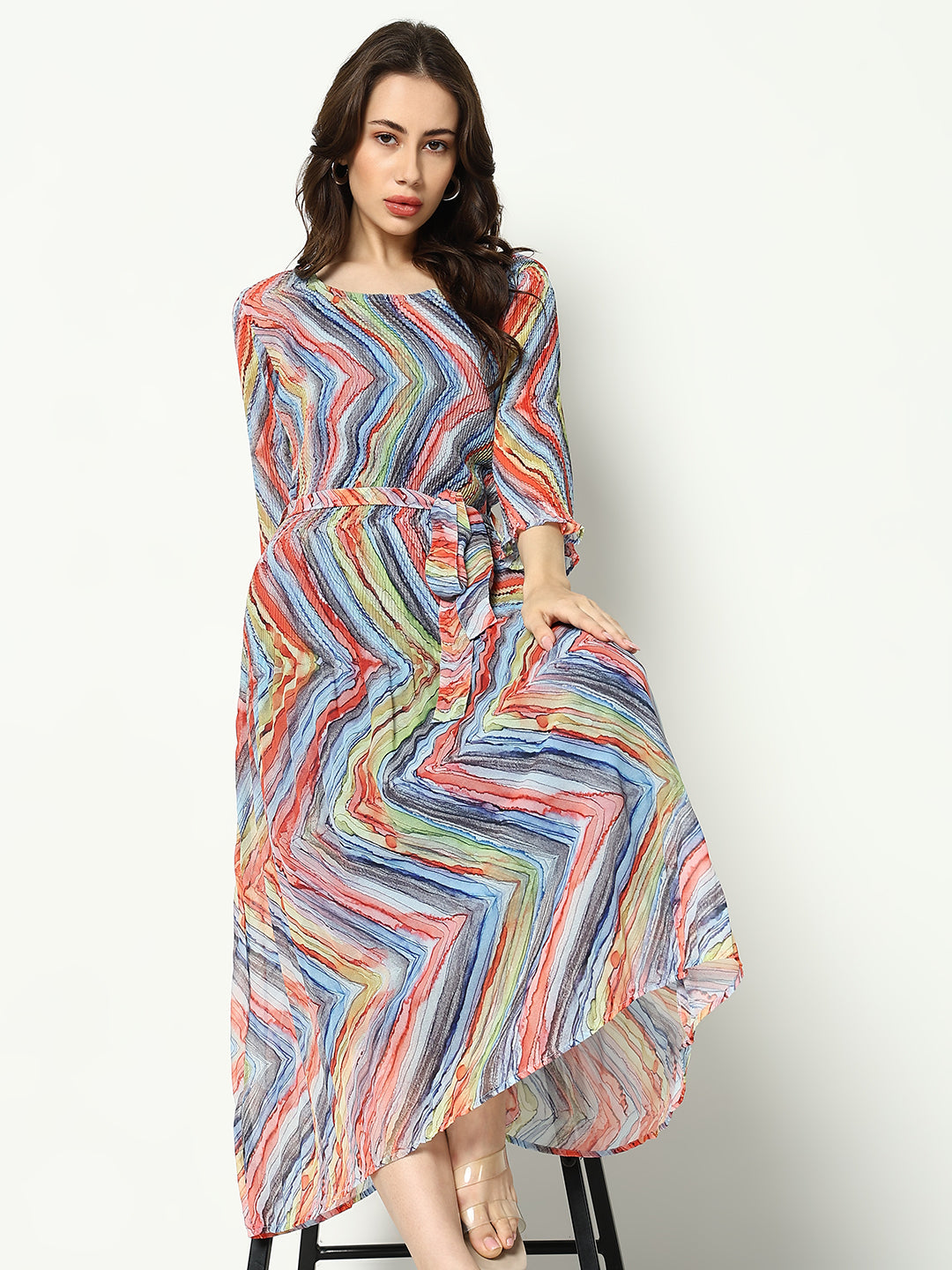 Women's Multi Printed A-Line Dress