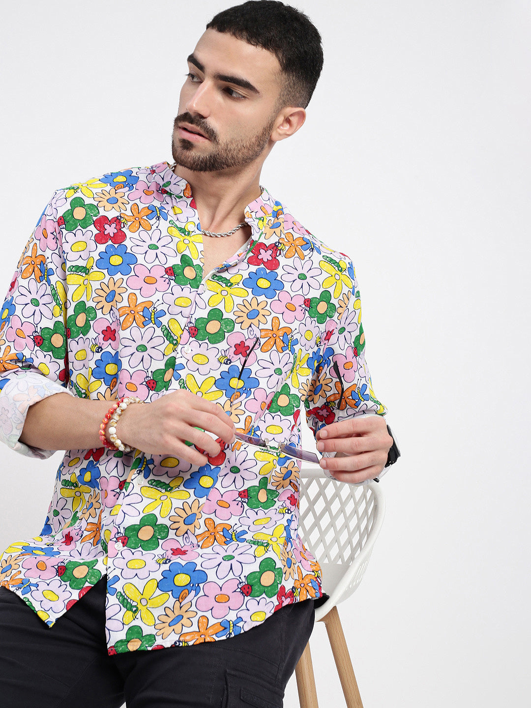 Men Multi Printed Slim Fit Shirt