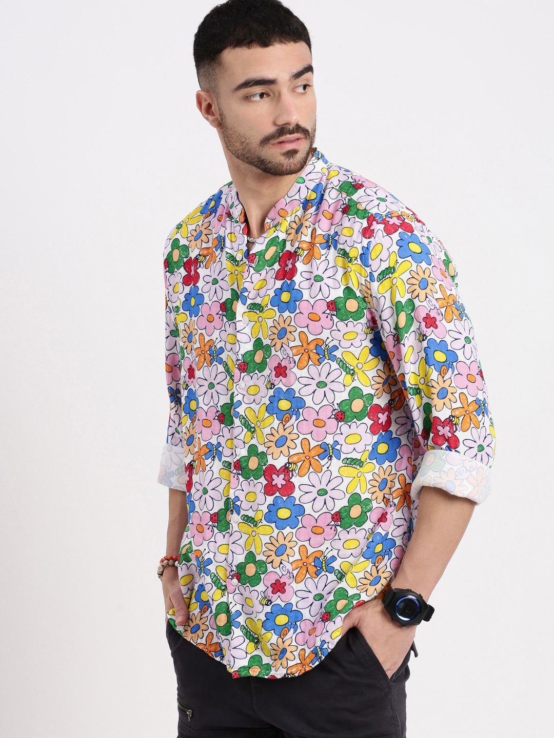 Men Multi Printed Slim Fit Shirt