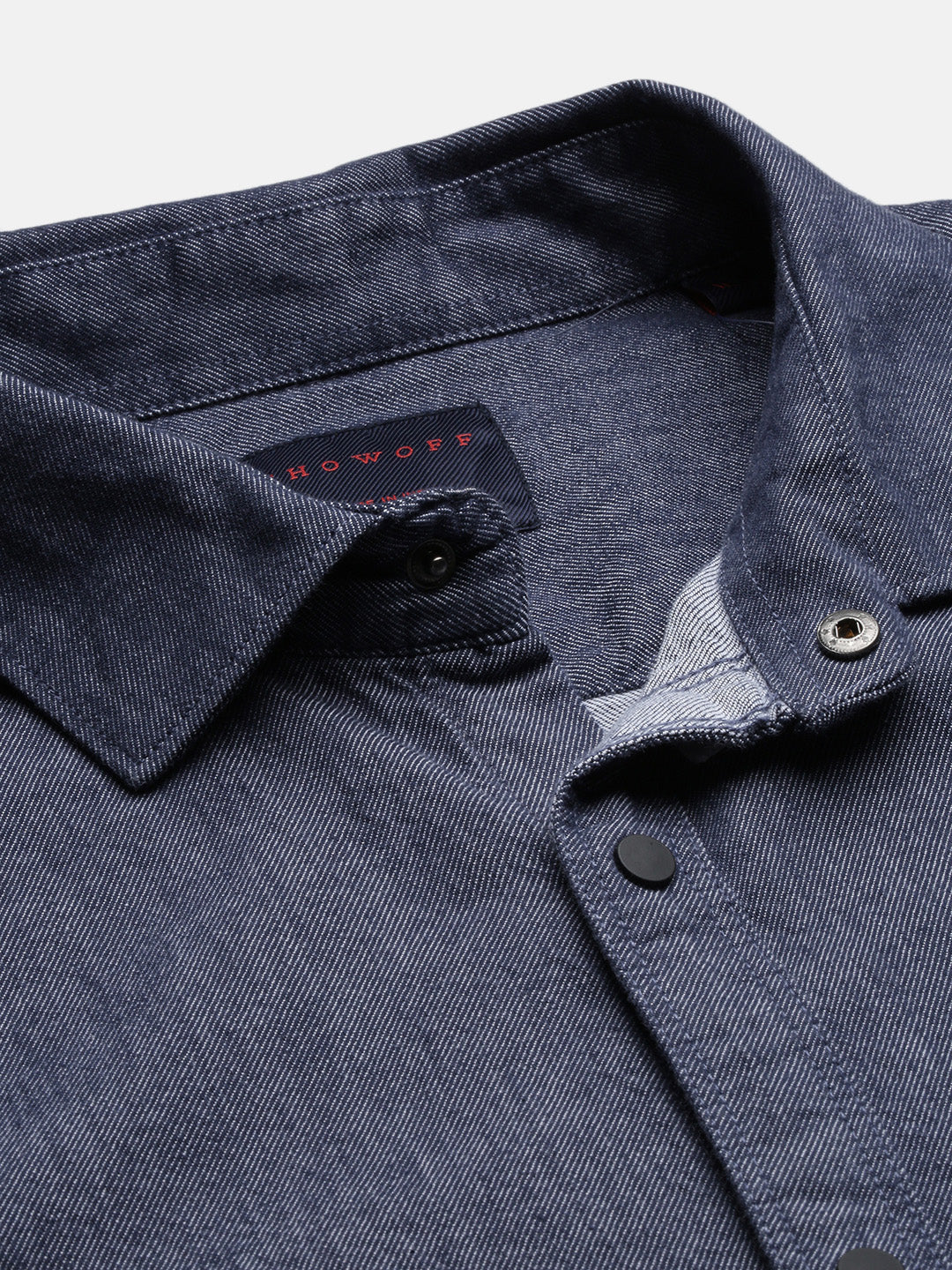 Men Solid Navy Blue Shirt