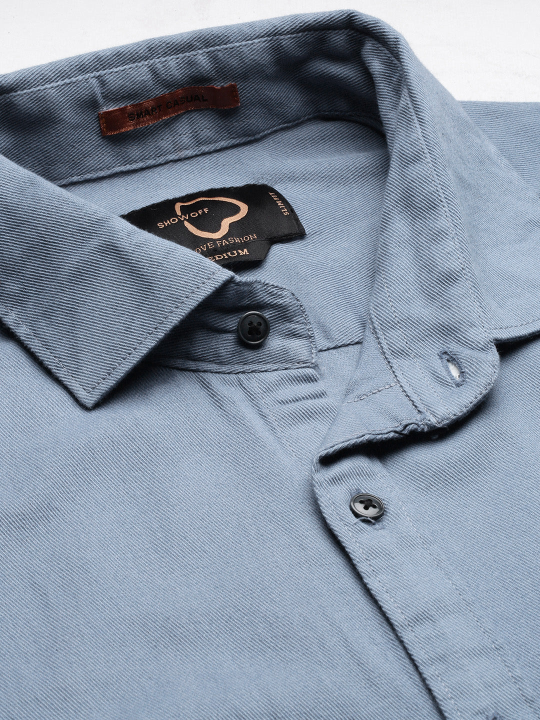 Men Solid Blue Shirt