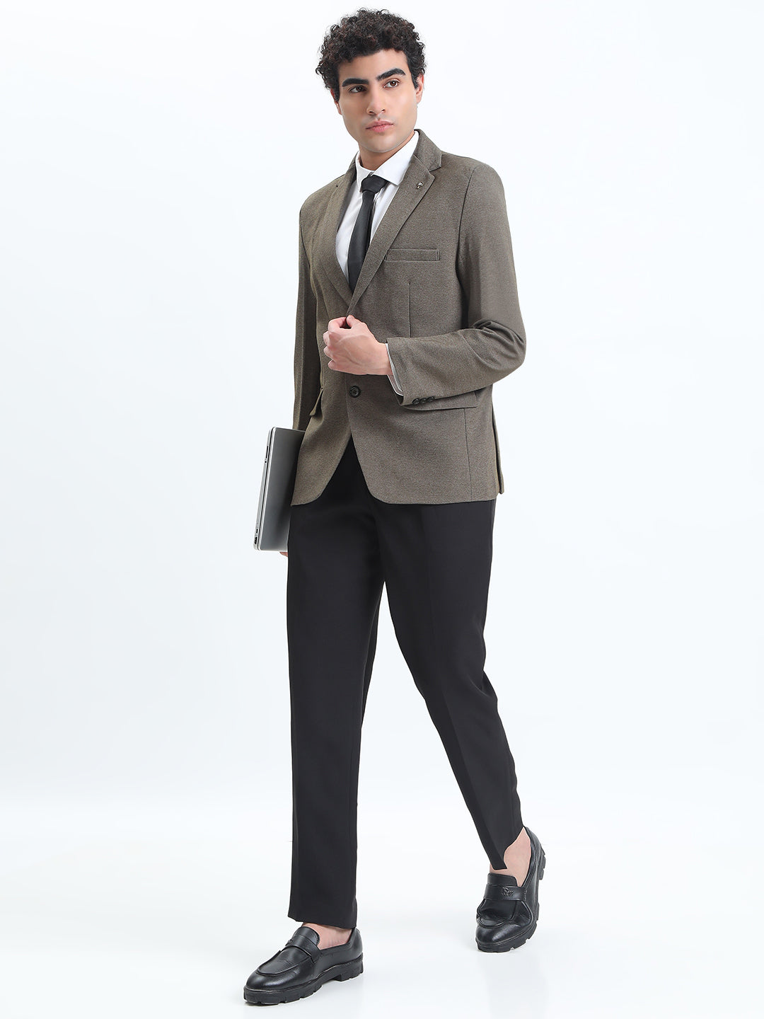 Men's Green Single-Breasted Slim Fit Blazer