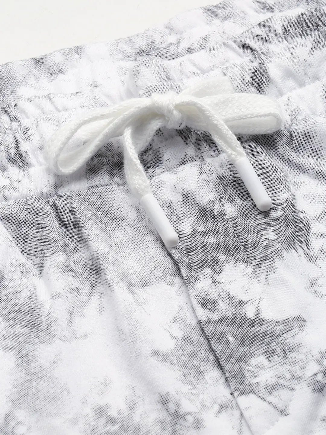 Men's Round Neck Dyed White Co-Ords Set