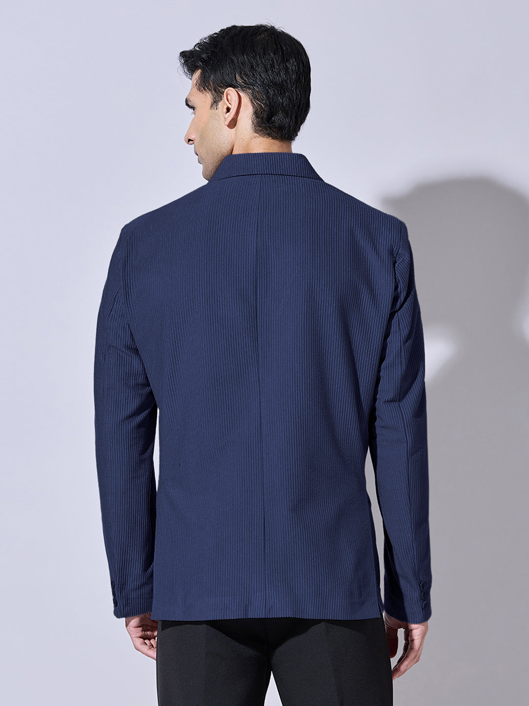 Men's Corduroy Blue Single Breasted  Blazer