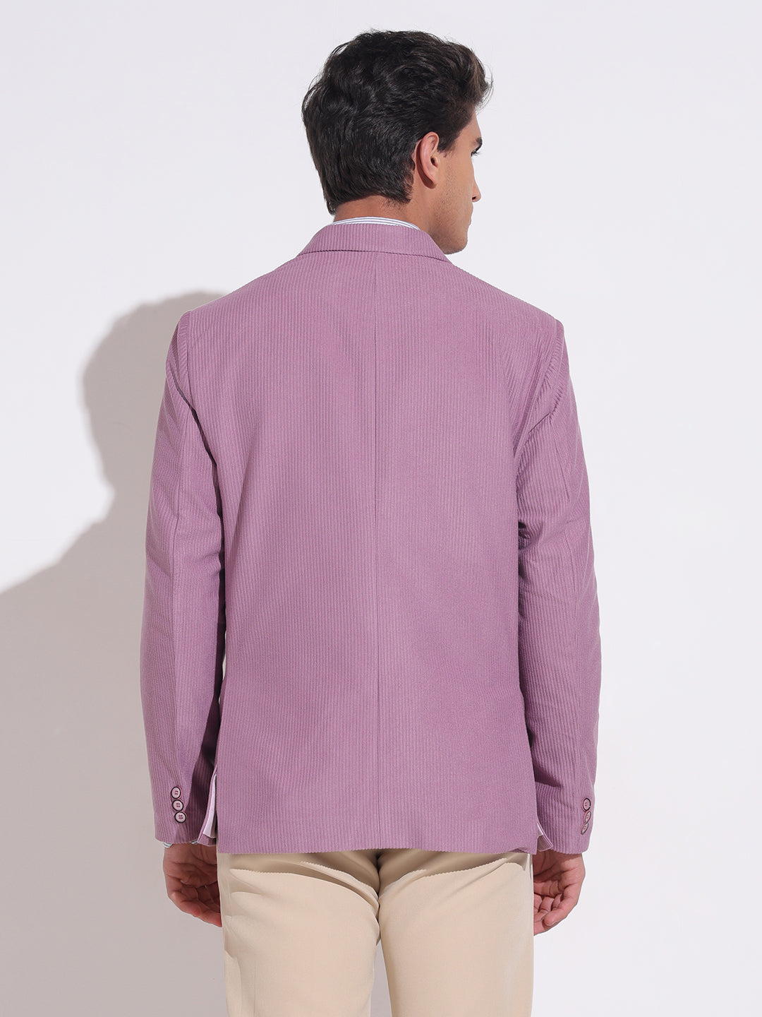 Men's Corduroy Lavender Single Breasted  Blazer