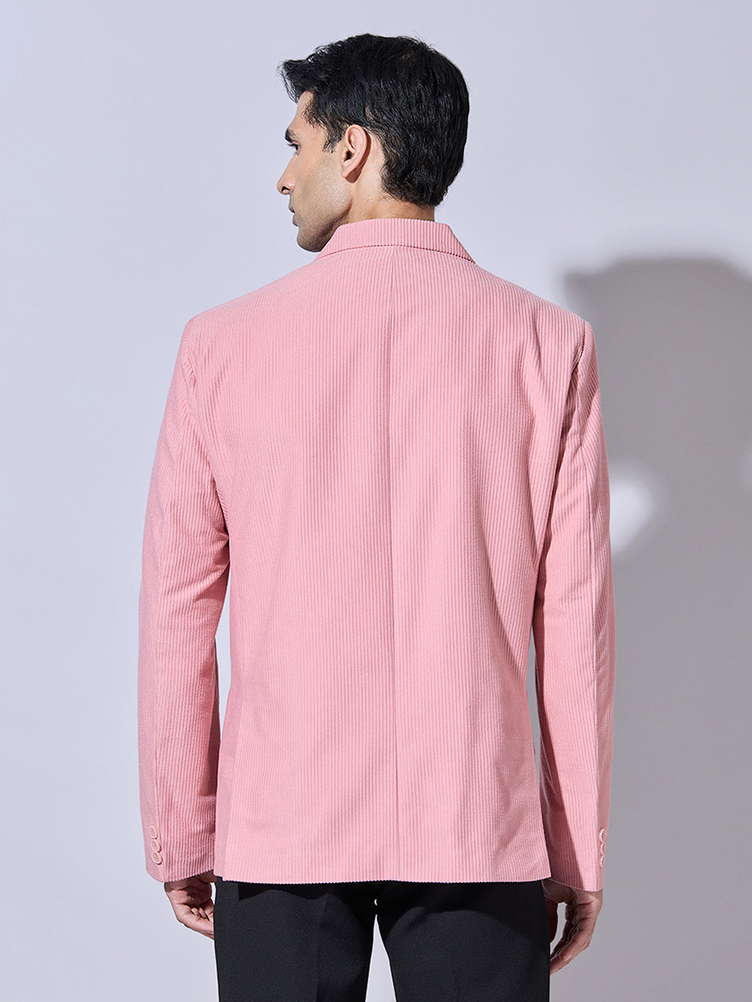 Men's Corduroy Pink Single Breasted  Blazer