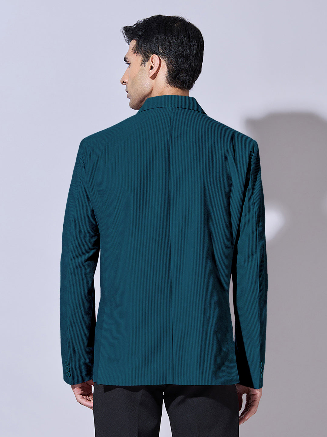 Men's Corduroy Teal Single Breasted  Blazer