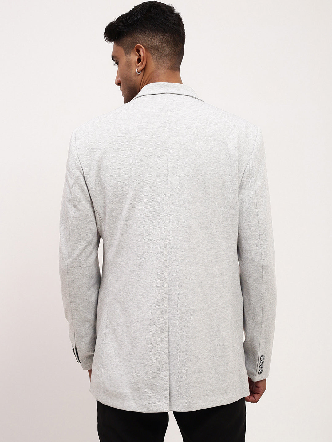 off white grey blazer dress