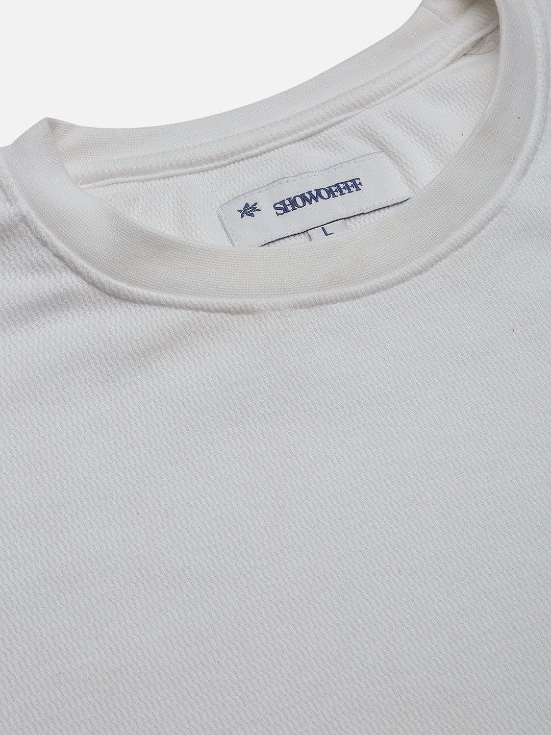 Men's White Round Neck Slim Fit T-Shirt