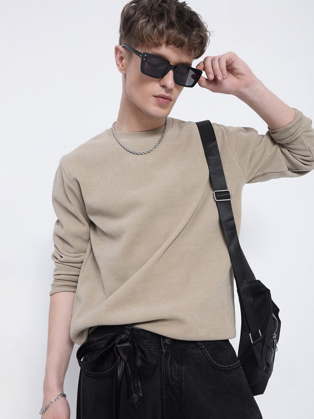 Men's Beige Sweatshirt