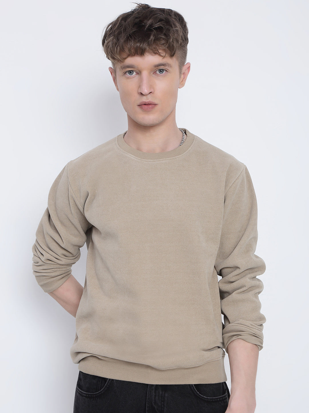 Men's Beige Sweatshirt