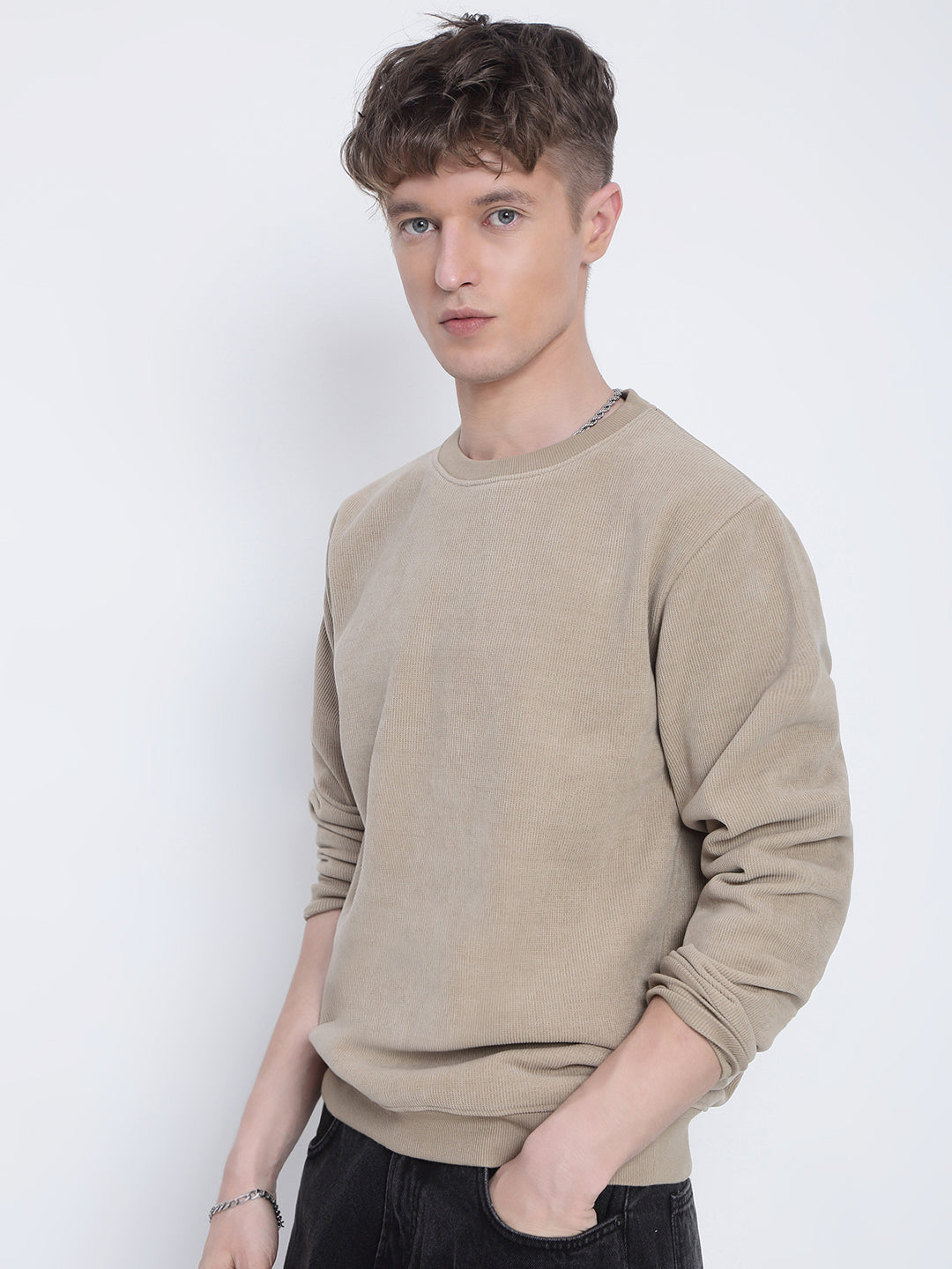Men's Beige Sweatshirt