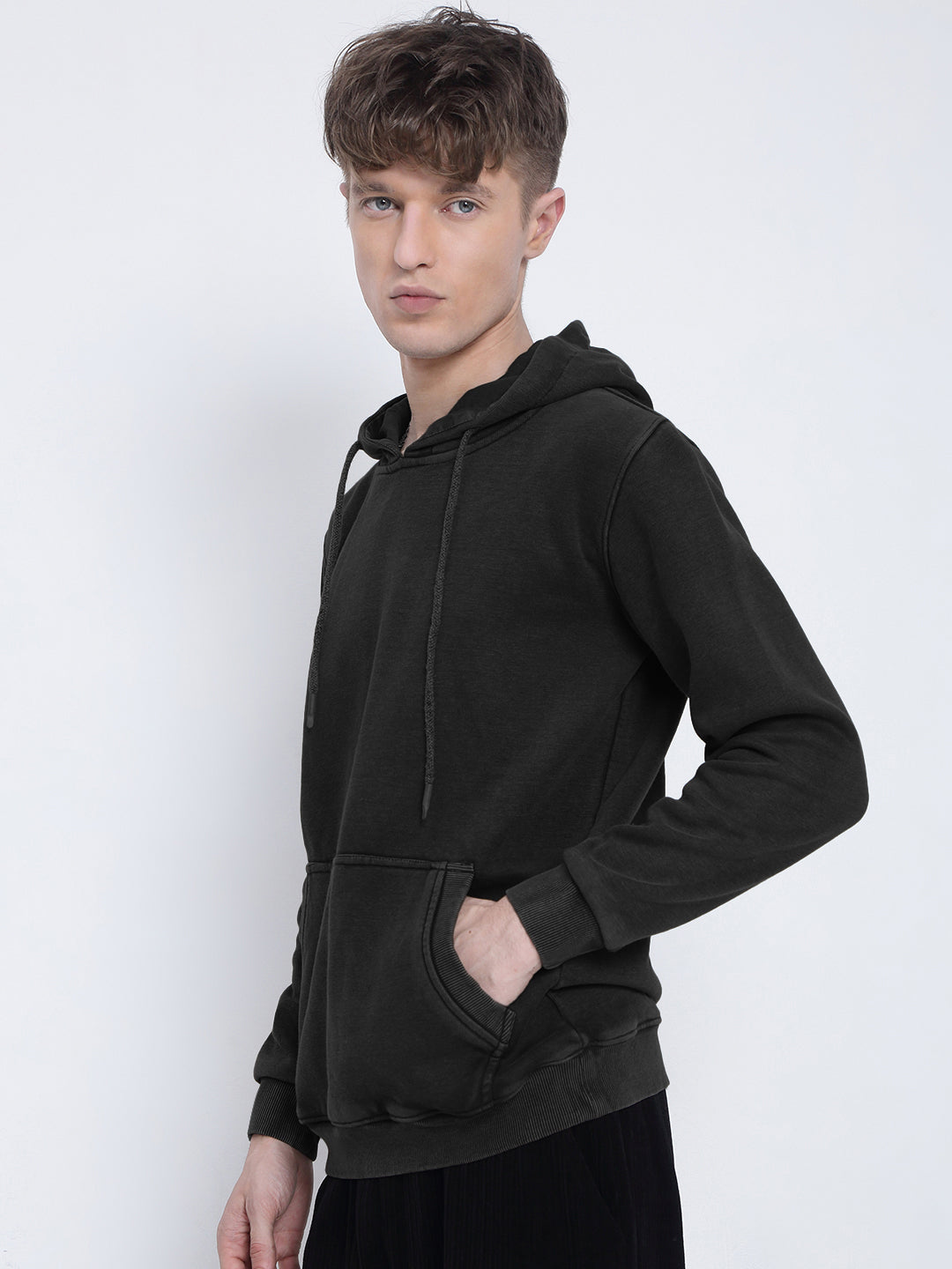 Men's Black Hoodie with Pockets