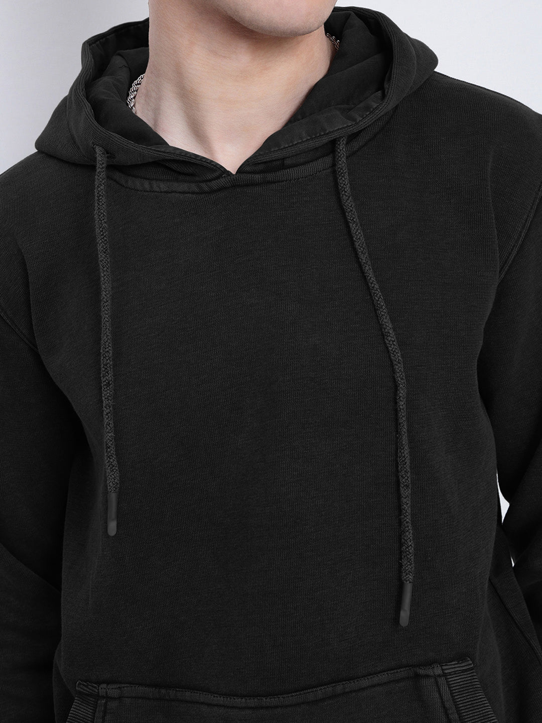 Men's Black Hoodie with Pockets