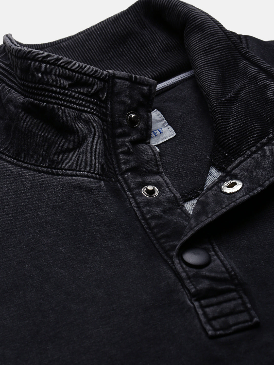 Men's Charcoal High Neck Sweatshirt