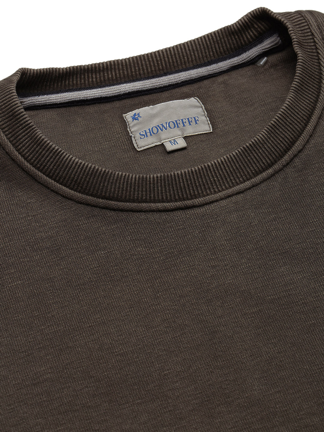 Men's Brown Solid Sweatshirt