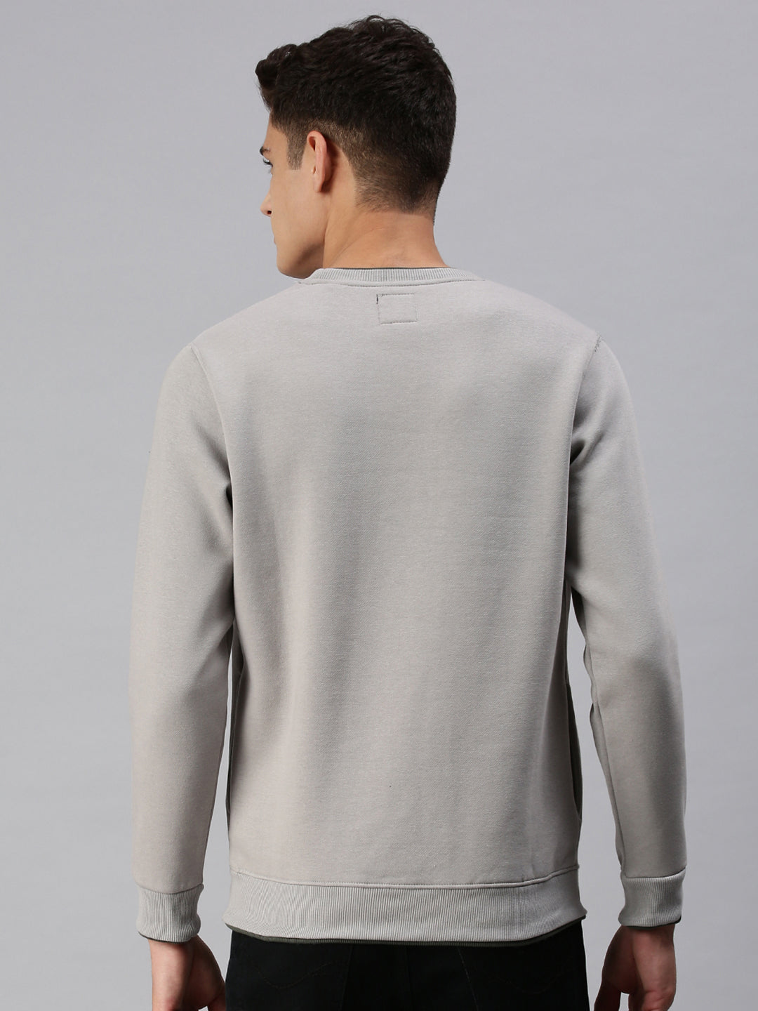 Men Solid Grey Sweatshirt