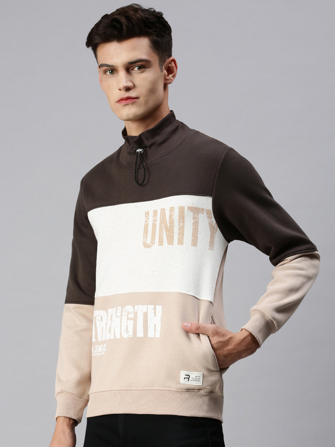 Men Colourblocked Multi Sweatshirt