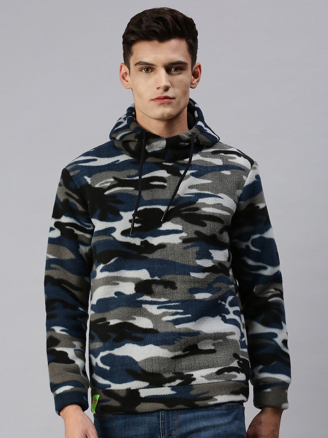 Men Hooded Camouflage Multi Sweatshirt