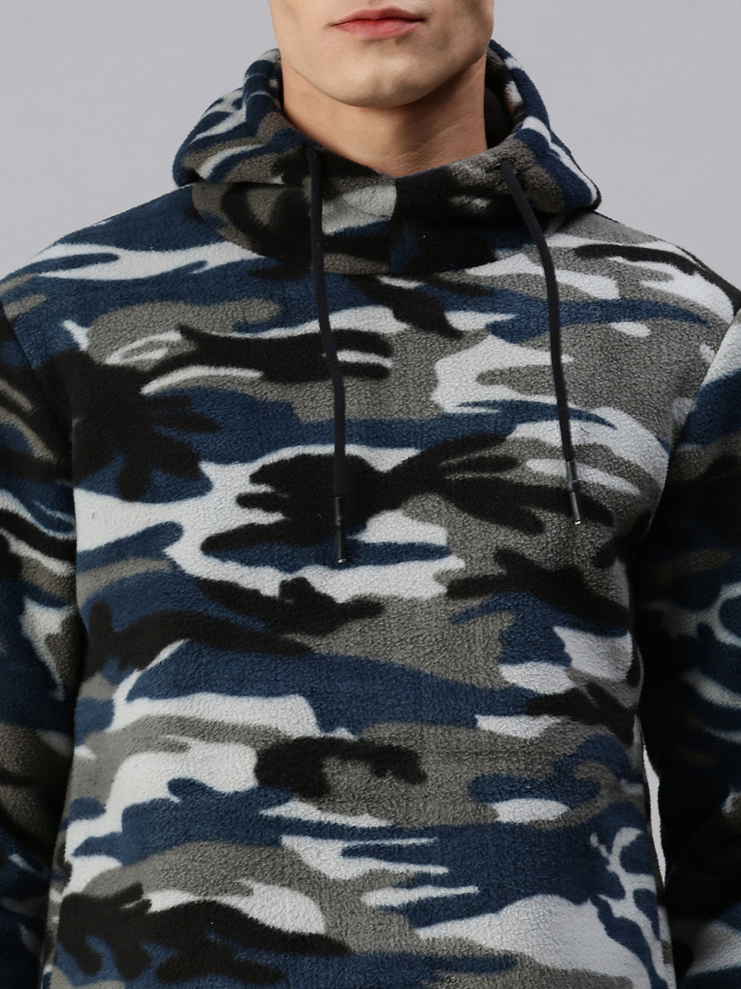 Men Hooded Camouflage Multi Sweatshirt