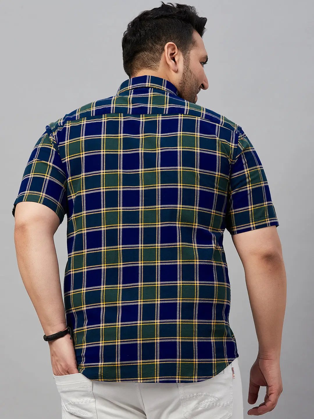 Men's Checked Blue Shirt