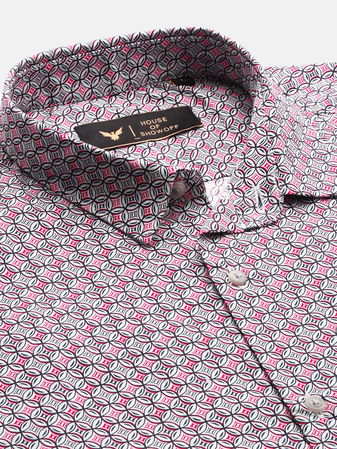 Men Geometric Multi Slim Fit Shirt