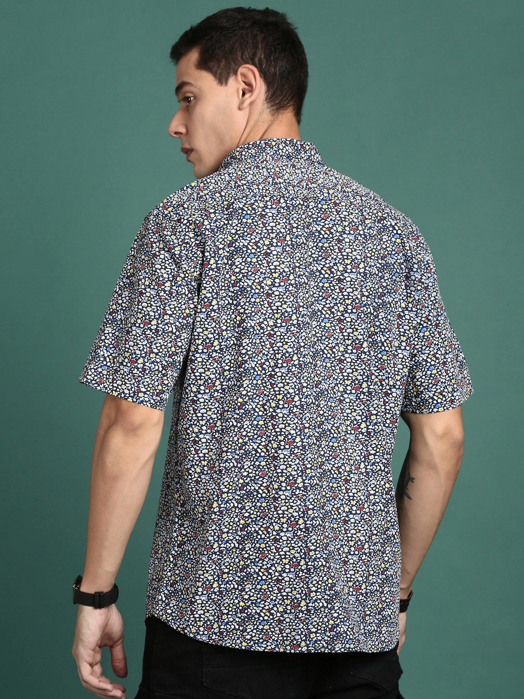 Men Floral Multi Slim Fit Shirt