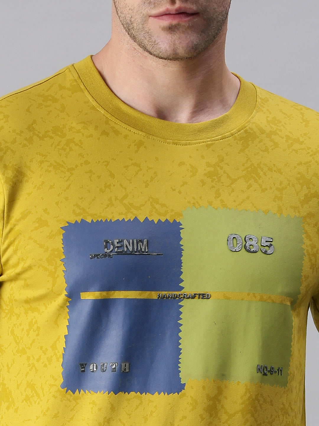 Men Graphic Yellow Sweatshirt