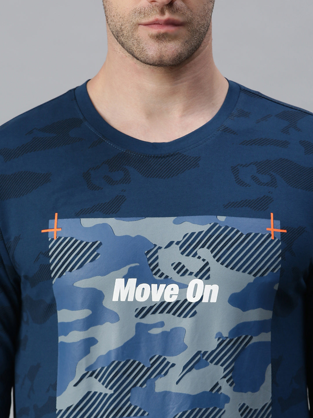 Men Printed Blue Sweatshirt