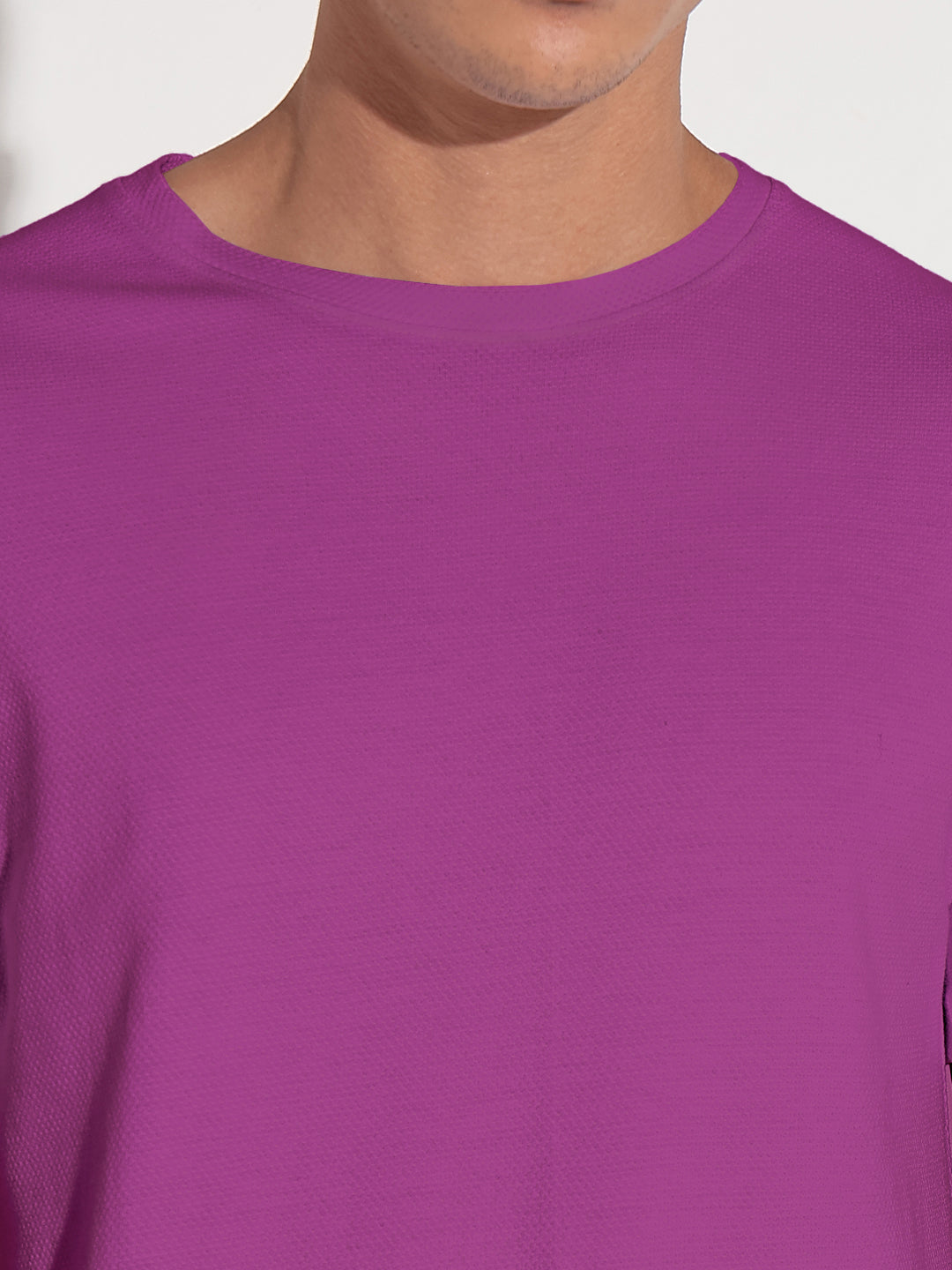Men's Purple Round Neck Regular Fit T-Shirt