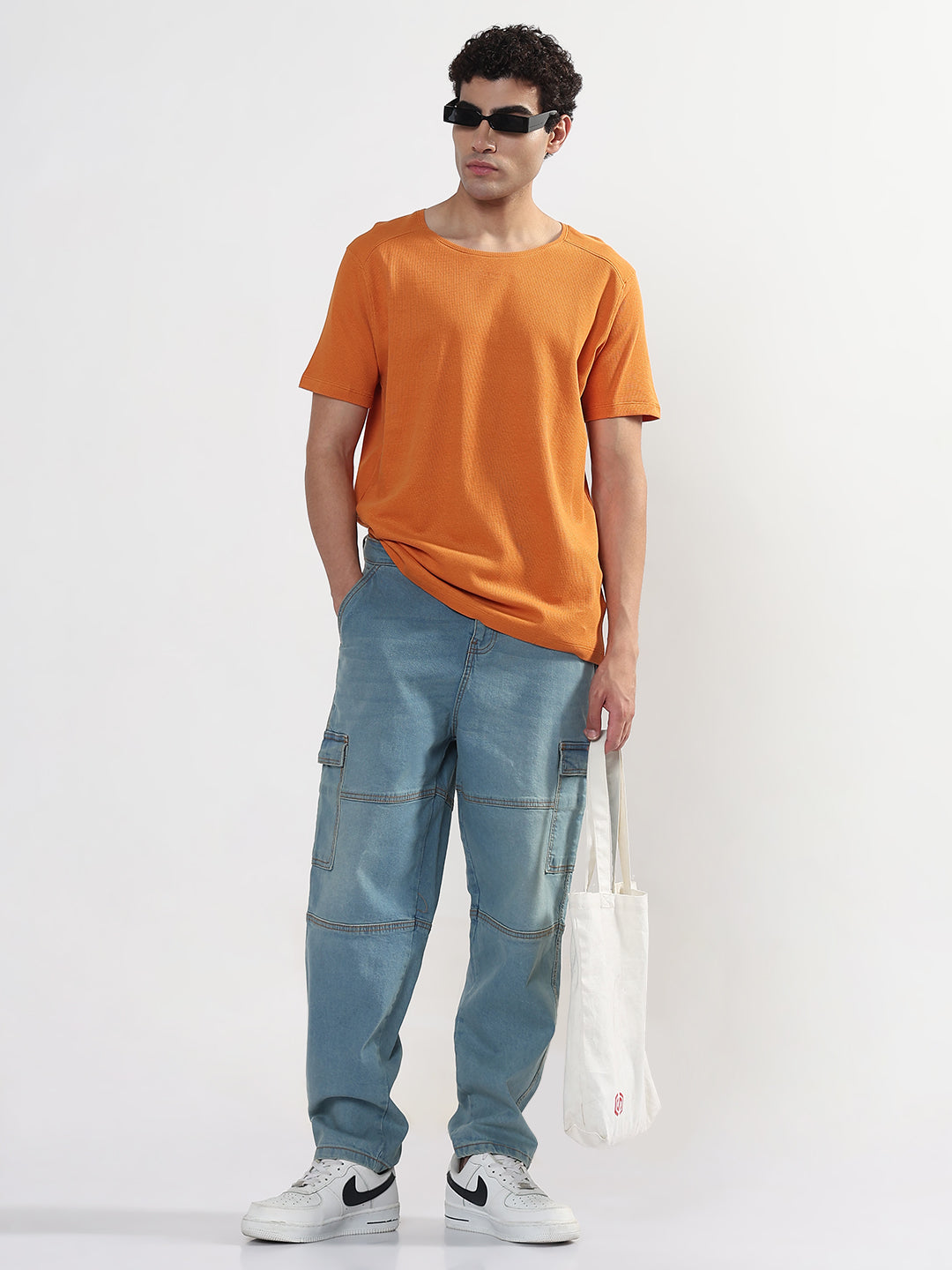 Men's Orange Regular Fit T-Shirt