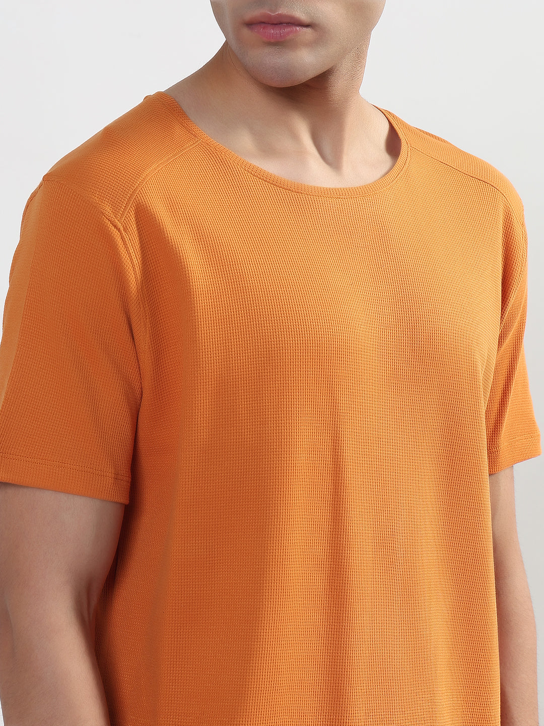 Men's Orange Regular Fit T-Shirt